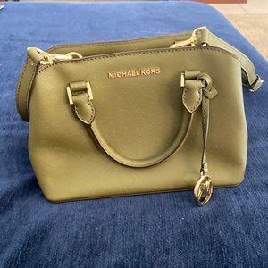 Michael Kors Olive Green Shoulder Bag